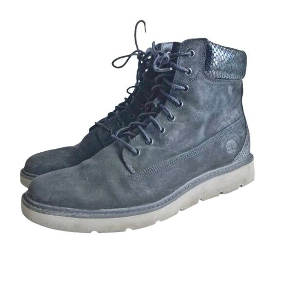 Timberland Shoes - Timberland Sensorflex Charcoal Suede Waterproof Lace-Up Boots, Snakeskin Detail